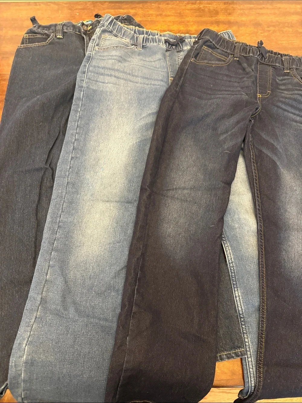 Old Navy Kids Jeans Trio - Dark Indigo and Light Blue Washes